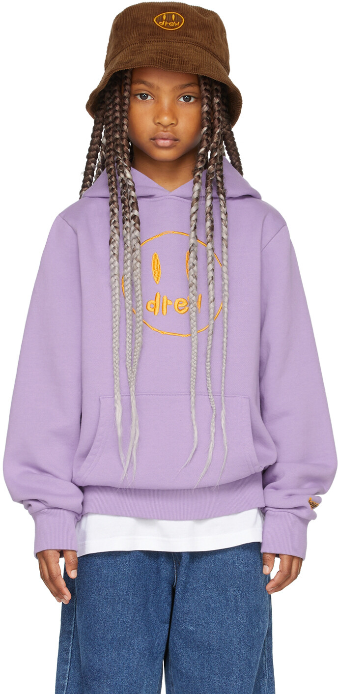 

Эксклюзивная детская толстовка с принтом талисмана SSENSE фиолетового цвета drew house