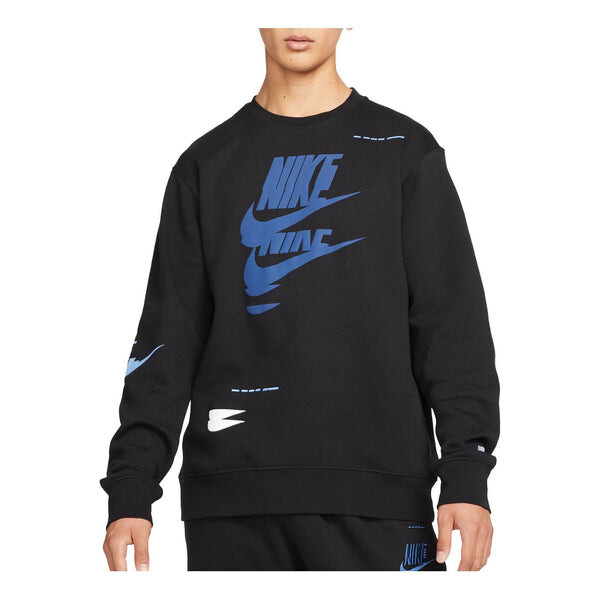

Толстовка Nike Sportswear Sport Essentials+ Fleece Crew 'Black Blue', черный