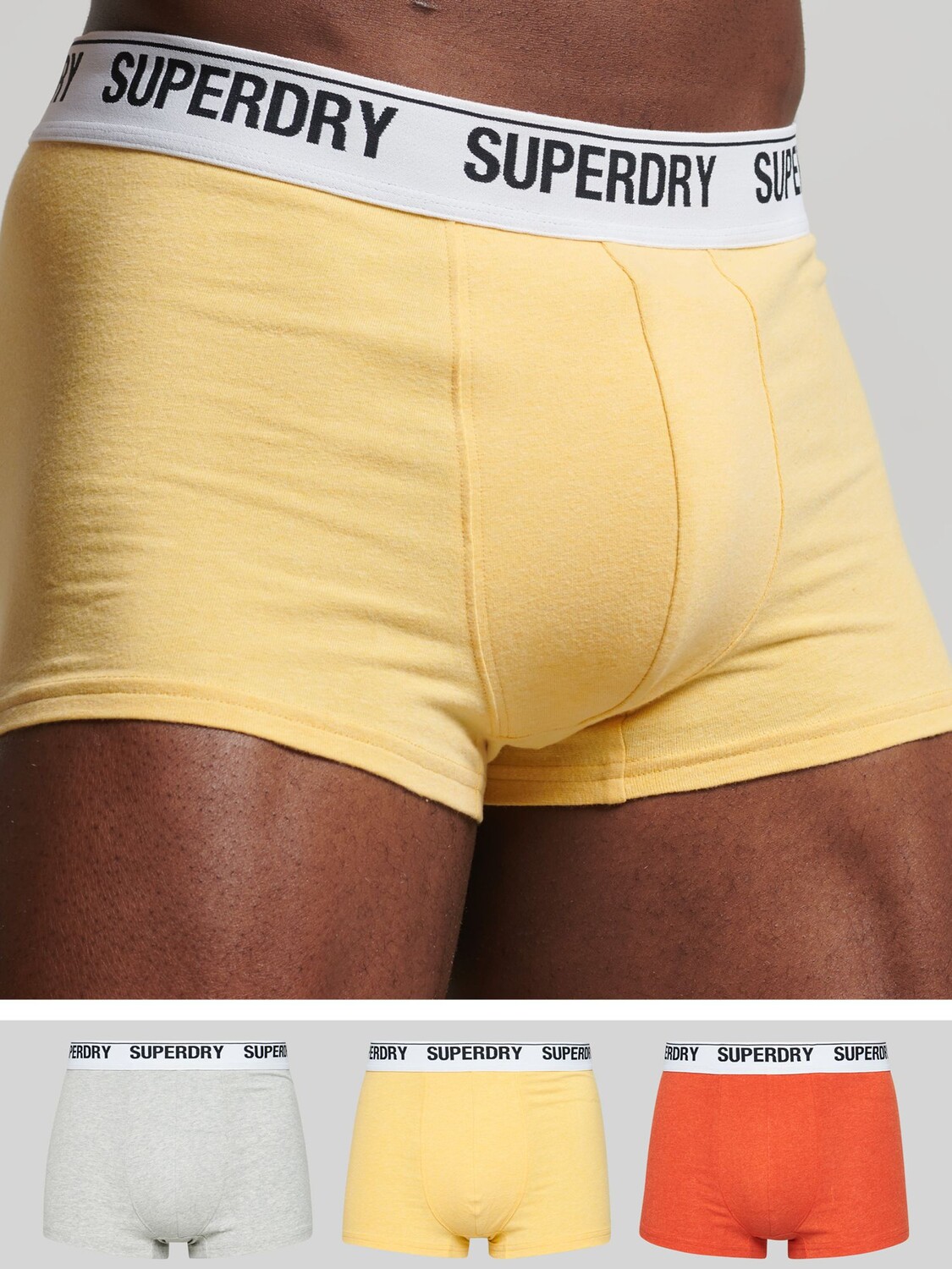 

Трусы из смеси органического хлопка Superdry, оранжевый/желтый/серый