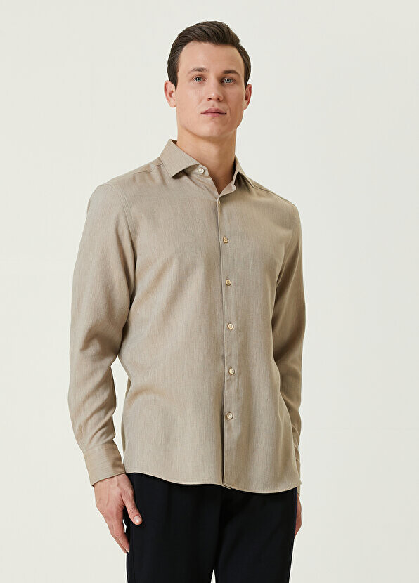 

Бежевая рубашка Zegna