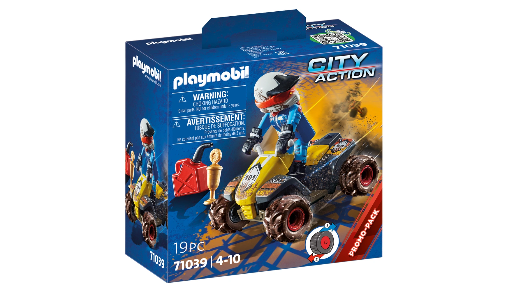 playmobil конструктор арт 70380 boys with motorcycle гонщик на мотоцикле City action квадроцикл для бездорожья Playmobil