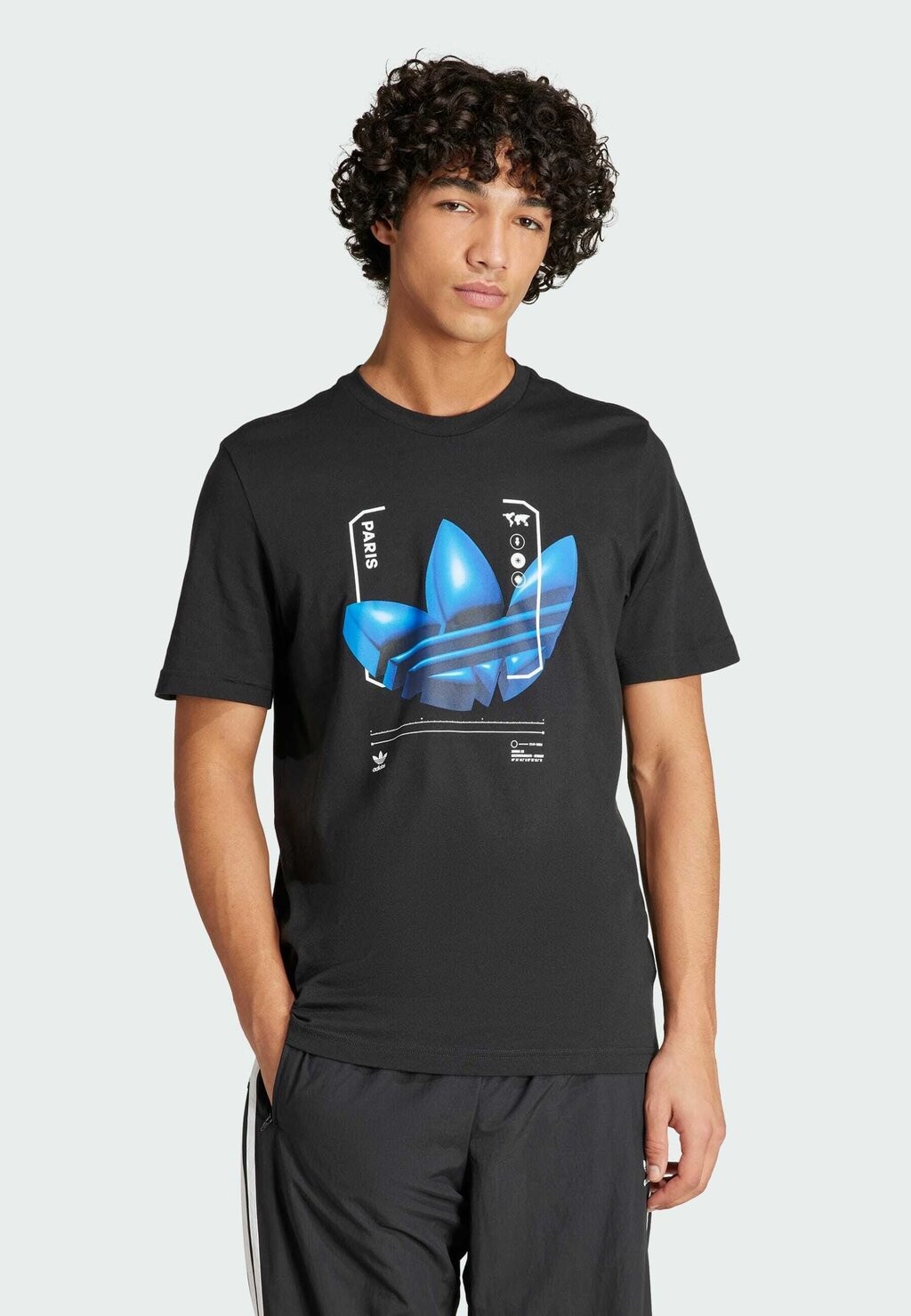 

Футболка с принтом Paris Graphic adidas Originals, черный