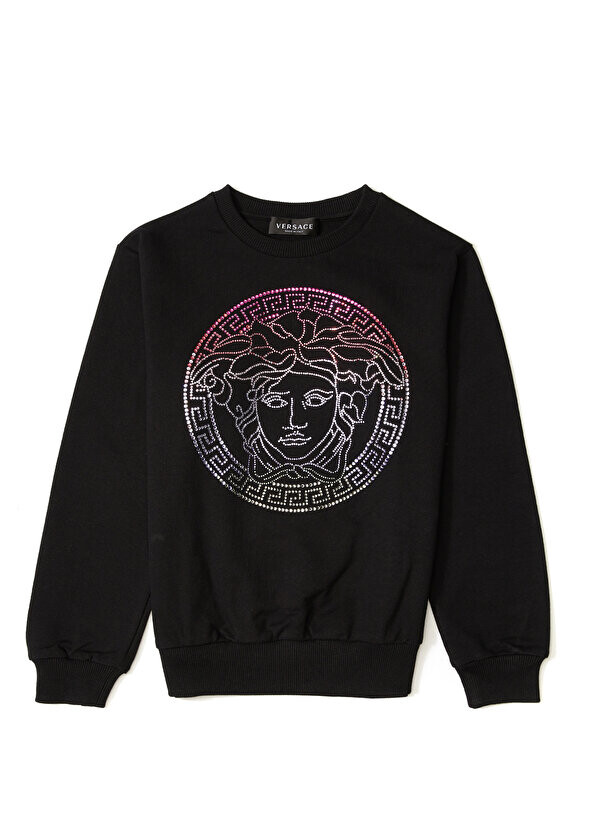 

Толстовка для девочек с черным логотипом Versace
