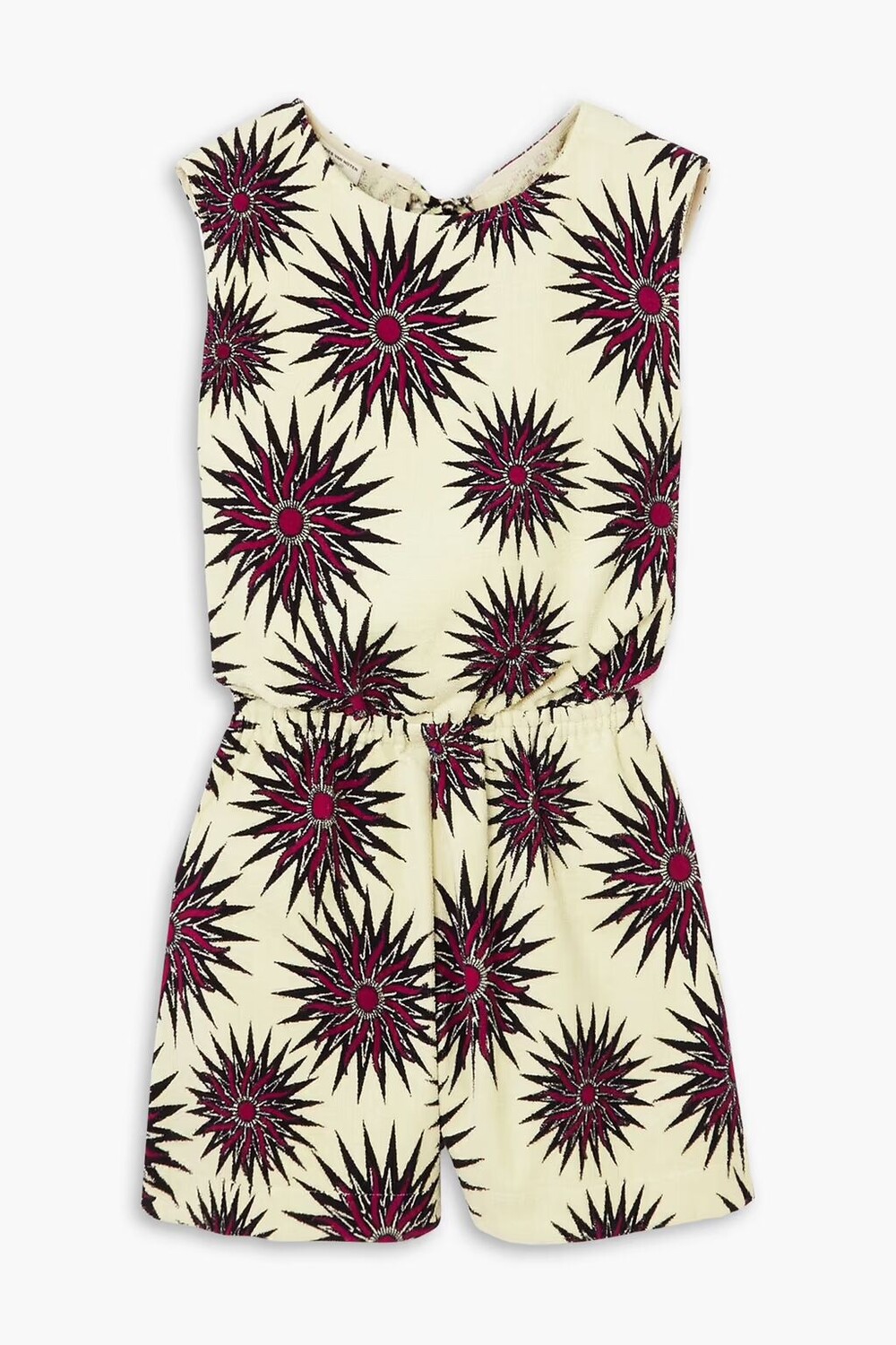 

Комбинезон из хлопковой махры с принтом Dries Van Noten, бургундия
