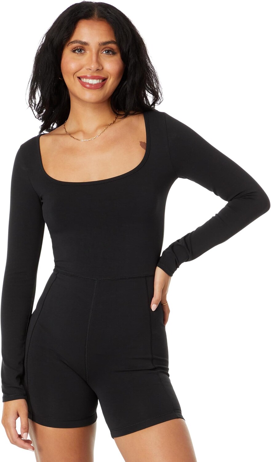 

Вязаный байкерский комбинезон с длинными рукавами Madewell, цвет True Black