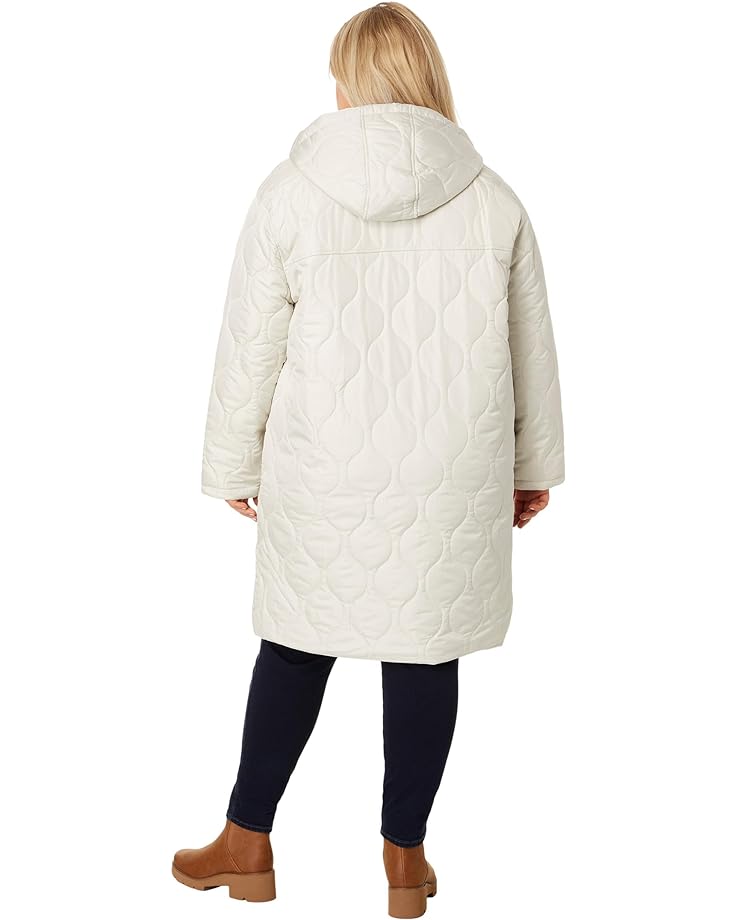 Куртка U.S. POLO ASSN. Plus Size Long Hooded Quilted Duster Jacket, цвет Winter Pearl