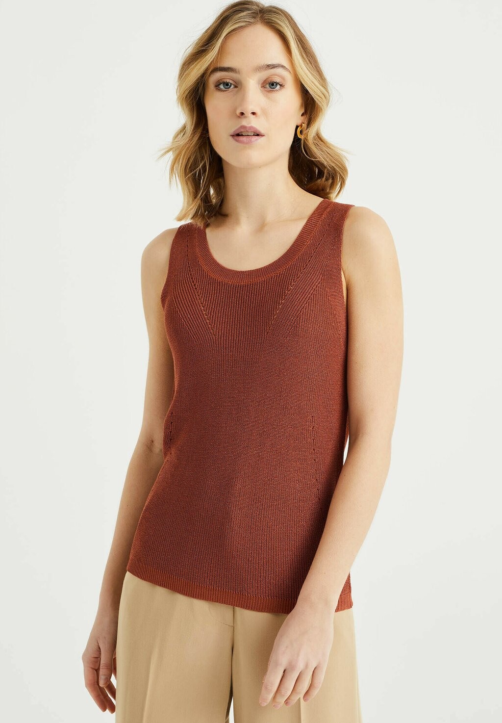 

Топ WE Fashion, коричневый