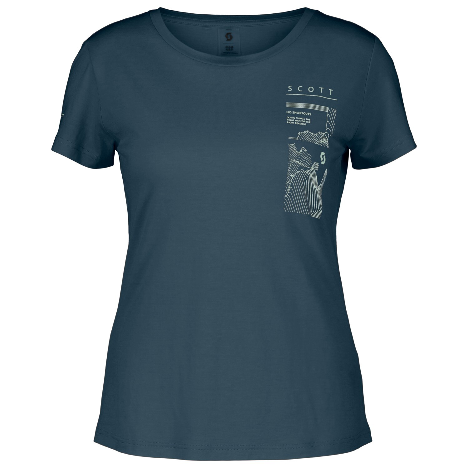 

Рубашка из мериноса Scott Women's Defined Merino Graphic S/S, цвет Metal Blue