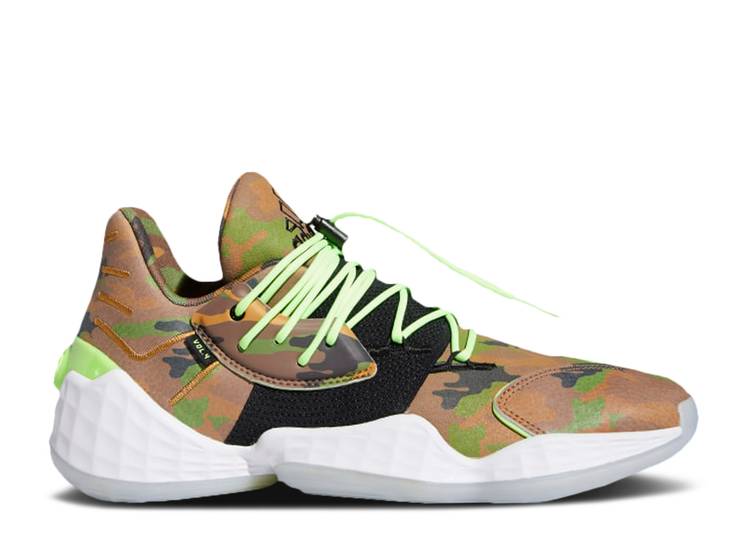 Кроссовки Adidas DANIEL PATRICK X HARDEN VOL. 4 'CAMO PRINT', зеленый