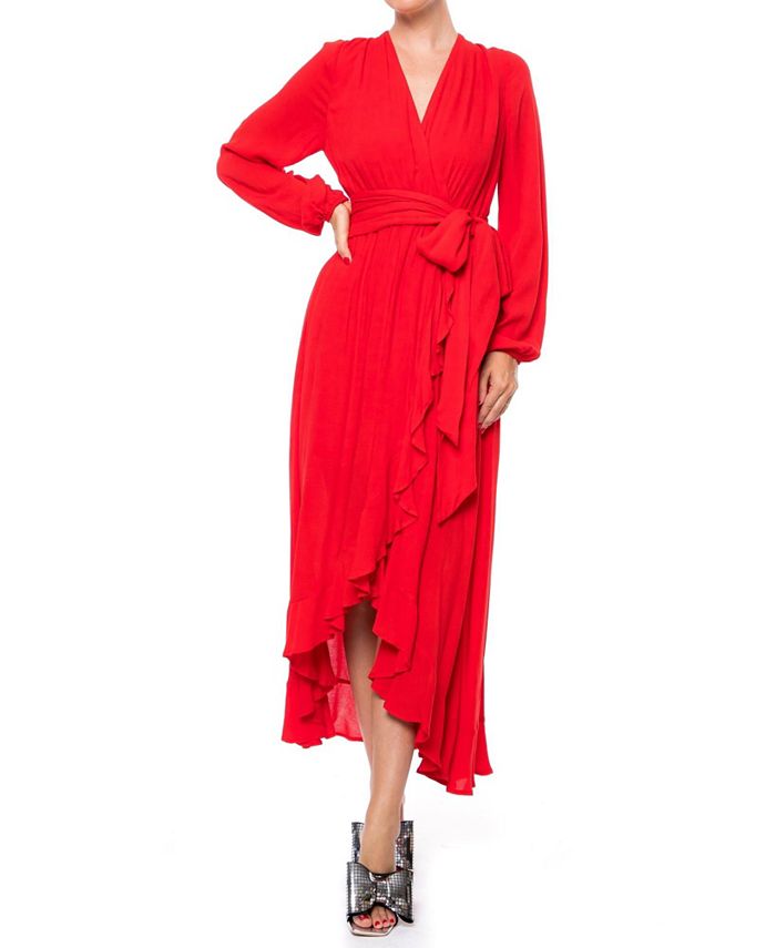Женское платье макси Meadow Meghan Los Angeles, красный фото