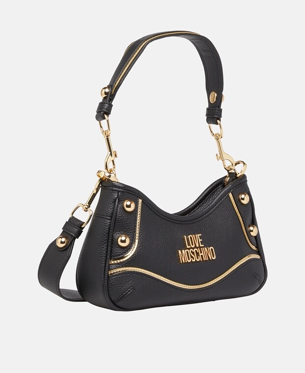 

Кожаная сумка-мессенджер Love Moschino, цвет Caviar Black