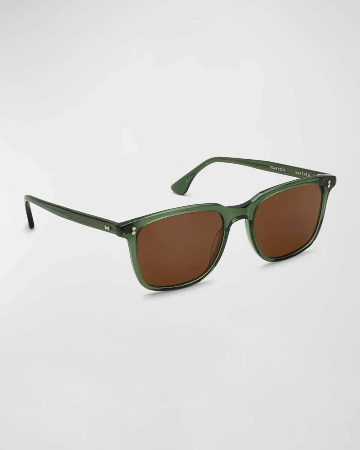 

Мужские квадратные солнцезащитные очки Matthew из ацетата KREWE, цвет Bottle Green Polarized