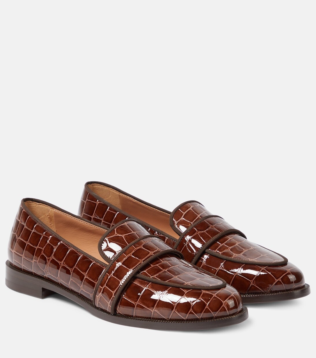 

Лоферы martin с тиснением под крокодила Aquazzura, коричневый