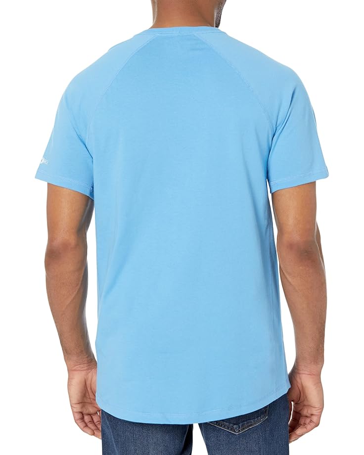 Футболка Carhartt Force Relaxed Fit Midweight Short Sleeve Block Logo Graphic T-Shirt, цвет Azure Blue цена и фото