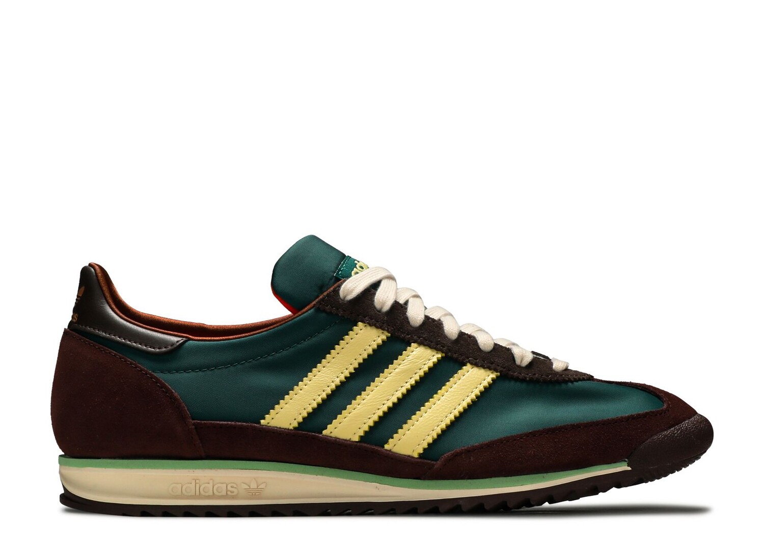 цена Кроссовки adidas Wales Bonner X Sl72 'Hemp Maroon', зеленый