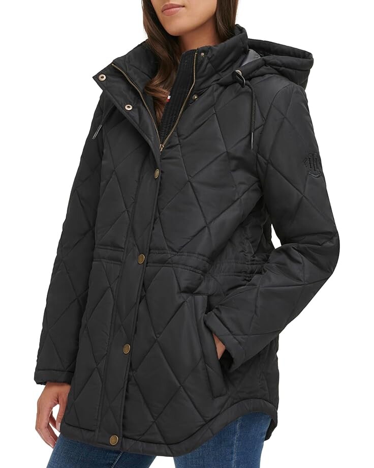 

Куртка Tommy Hilfiger Zip-Up Quilted Jacket, черный