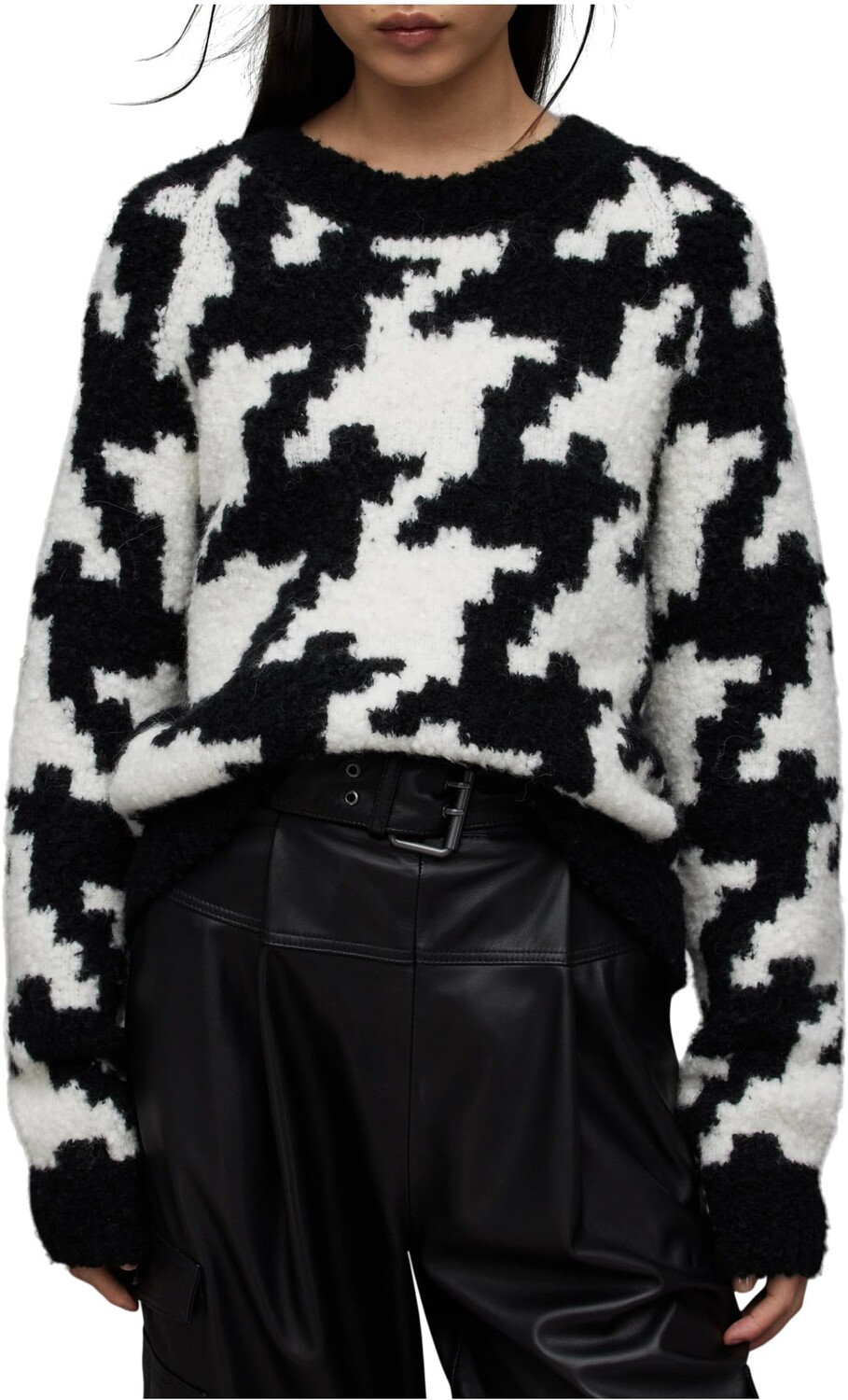 

Толстовка Joy Jumper AllSaints, цвет Black/Chalk White
