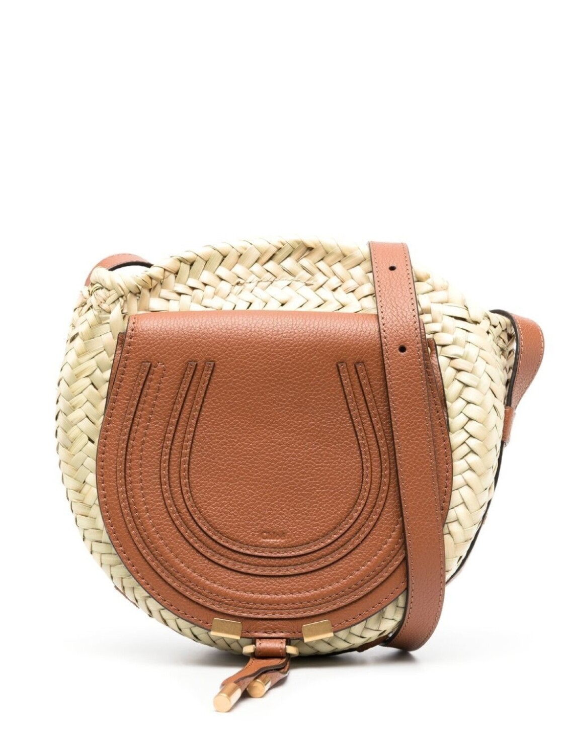

Chloé сумка через плечо Marci Raffia, нейтральный цвет