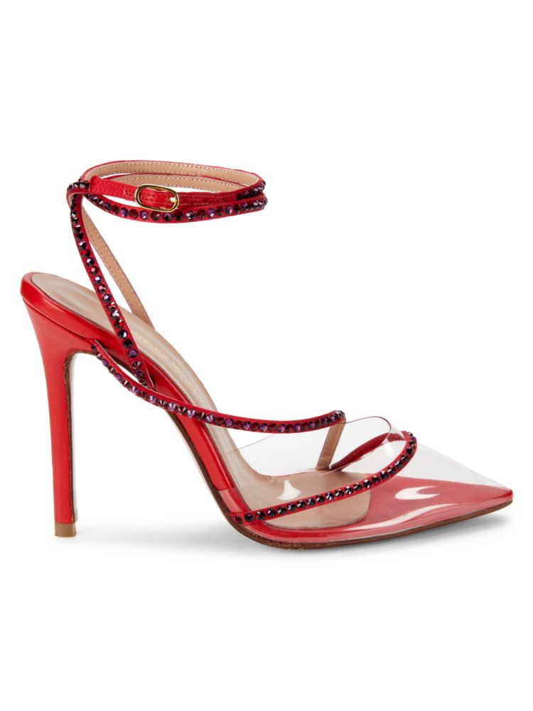 Туфли на каблуке Dassy Sunset с украшением Andrea Wazen, цвет Spicy Red