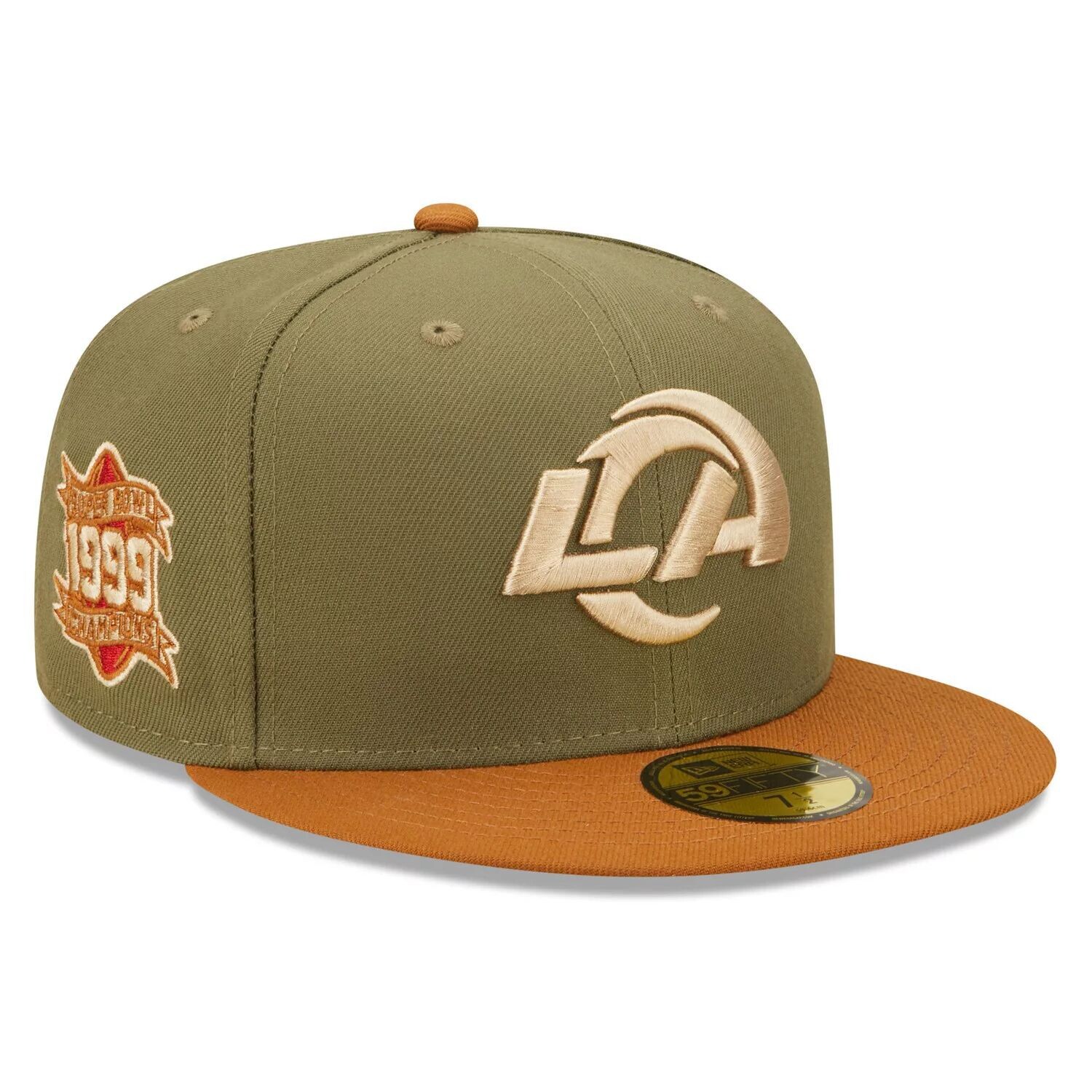 

Мужская облегающая шляпа New Era оливково-коричневого цвета Los Angeles Rams Toasted Peanut 59FIFTY