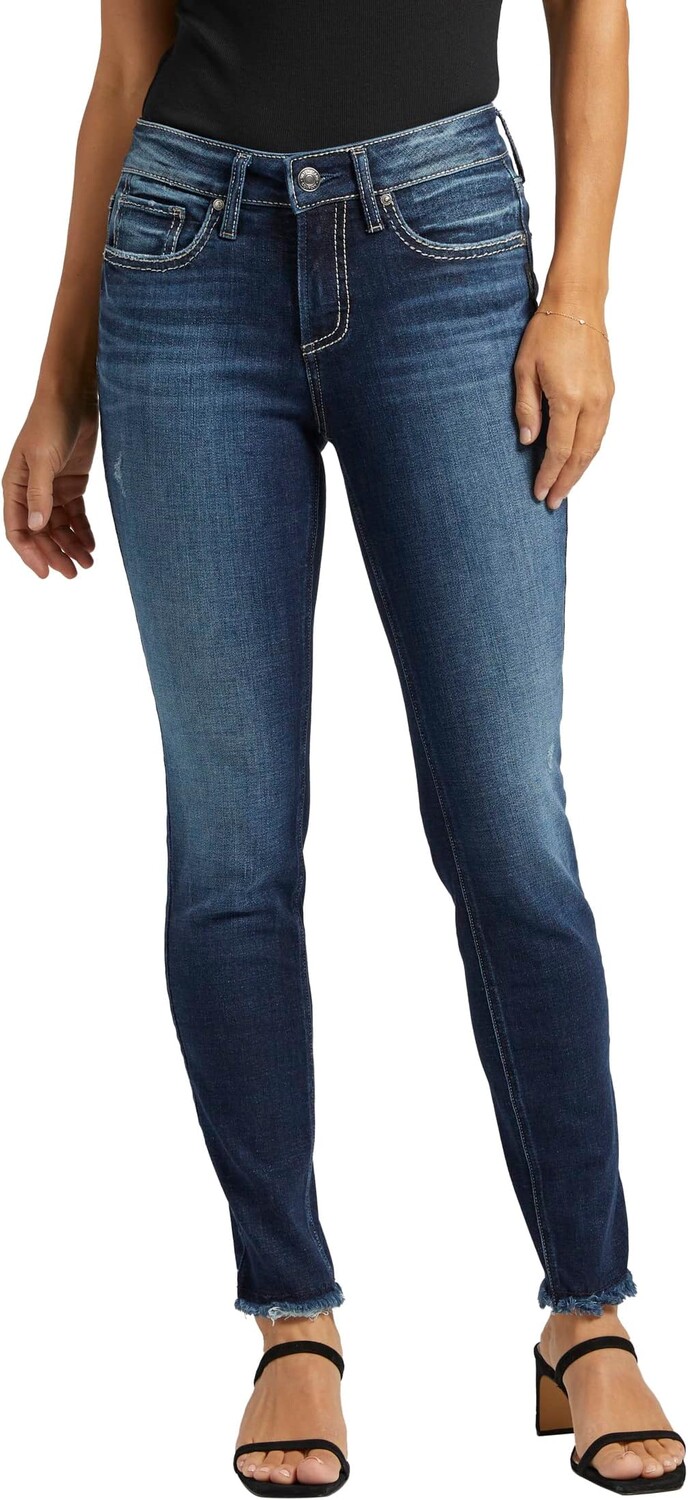 

Джинсы Suki Mid-Rise Skinny Jeans L93136EAE379 Silver Jeans Co., цвет Indigo