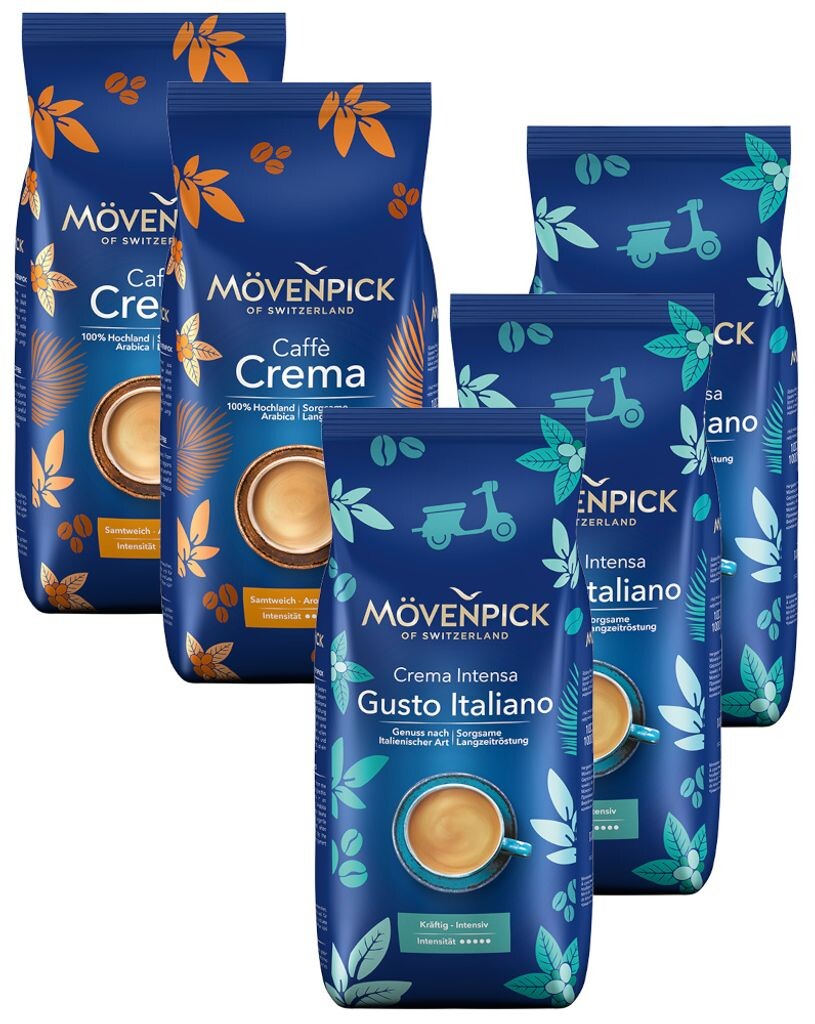 

Кофейный набор CREMA от Mövenpick, зерен 5х1000г