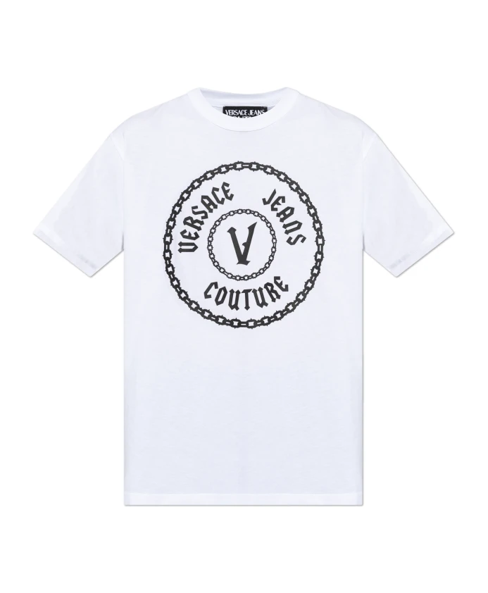 

Футболка с логотипом Versace Jeans Couture, белый