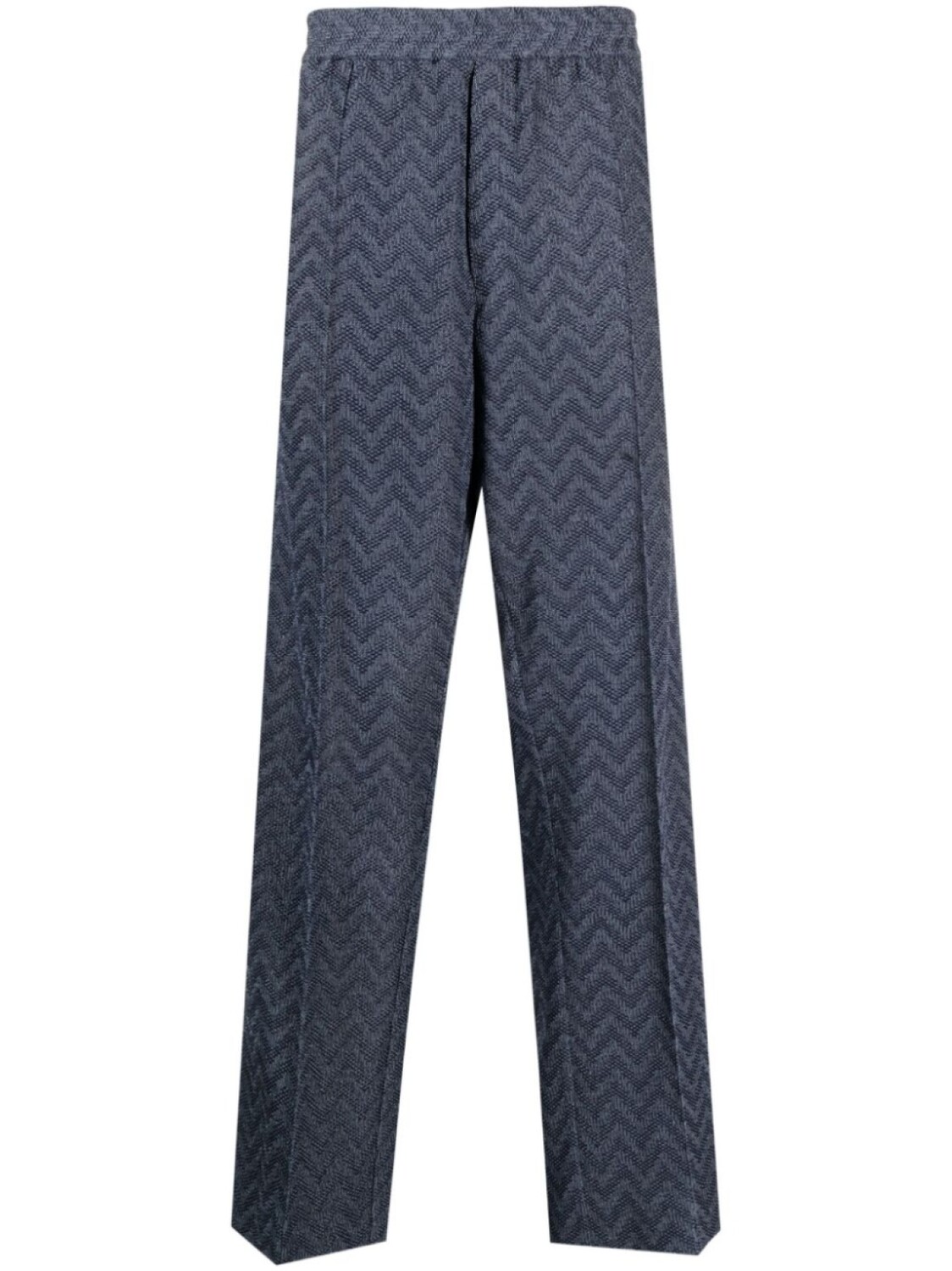 

Missoni брюки строгого кроя с узором зигзаг, синий