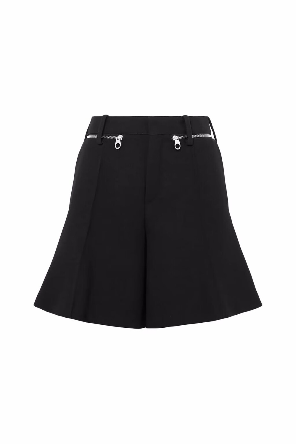 

Шорты из шерстяного крепа с молнией Chloé, черный