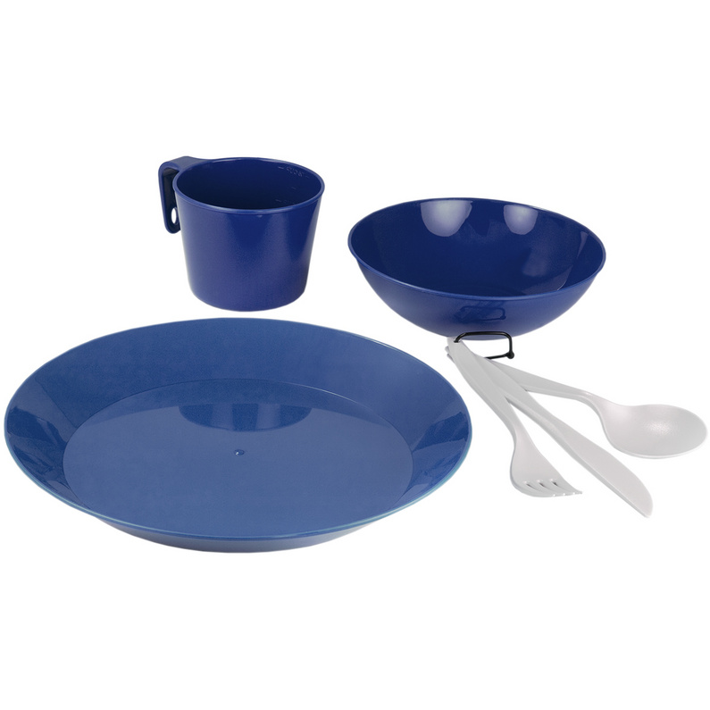 походная посуда Каскадный столовый набор на 1 персону GSI, синий