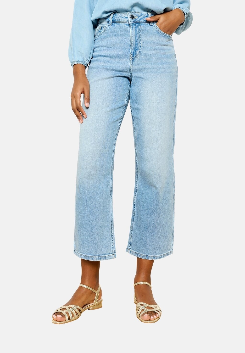 

Джинсы расклешенные WIDE LEG LolaLiza, цвет blue bleached
