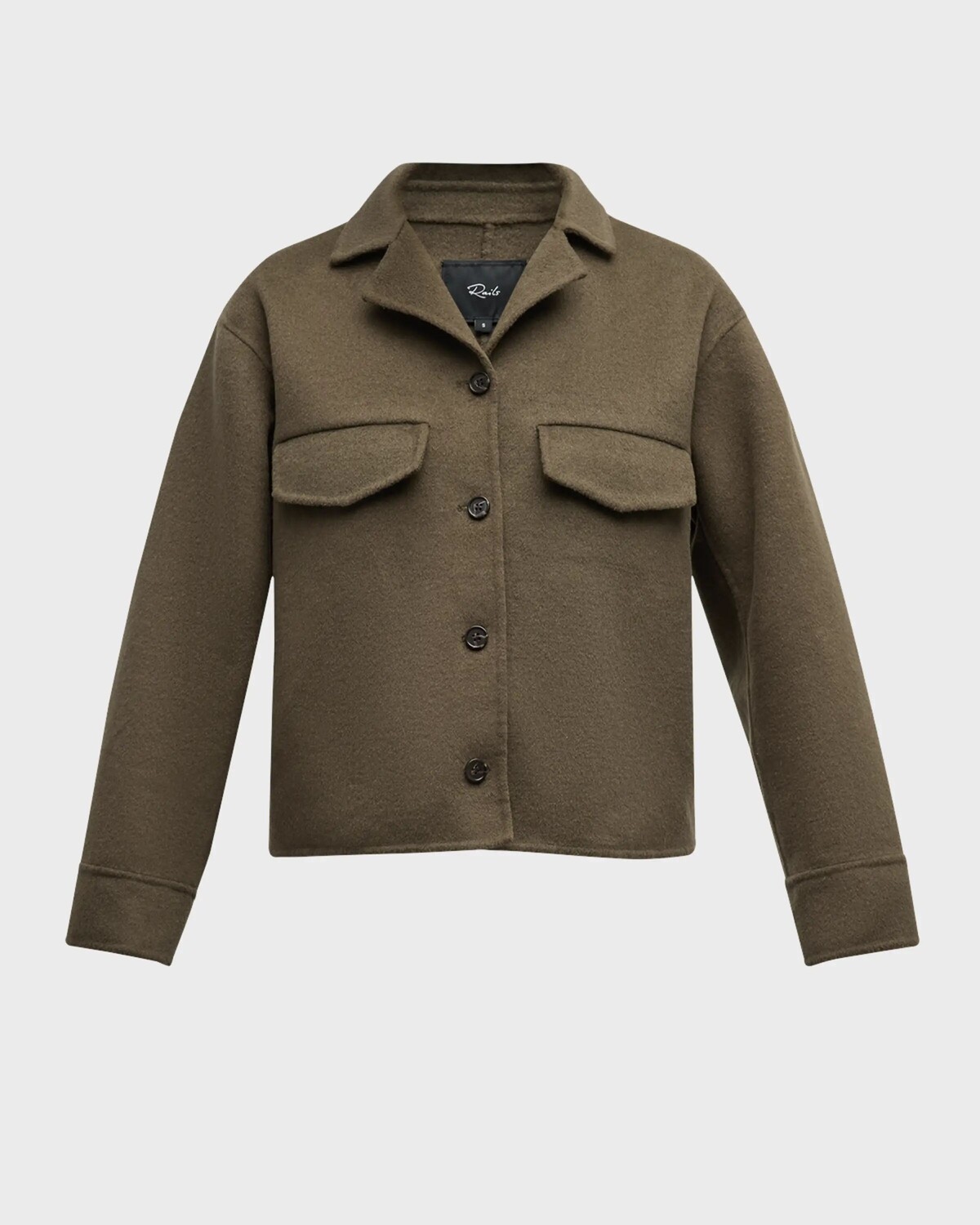 

Куртка-рубашка Riley из смесовой шерсти Rails, цвет Olive