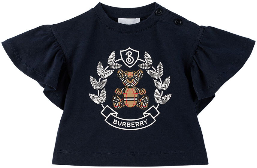 

Футболка Baby Blue Thomas Bear Темно-угольно-синий Burberry