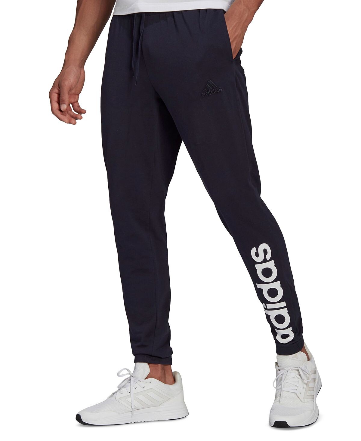 

Мужские брюки из джерси с линейным логотипом adidas