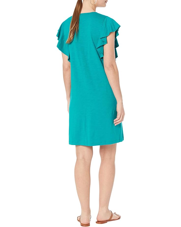 Платье Lilla P Flutter Sleeve V-Neck Dress, цвет Jungle цена и фото