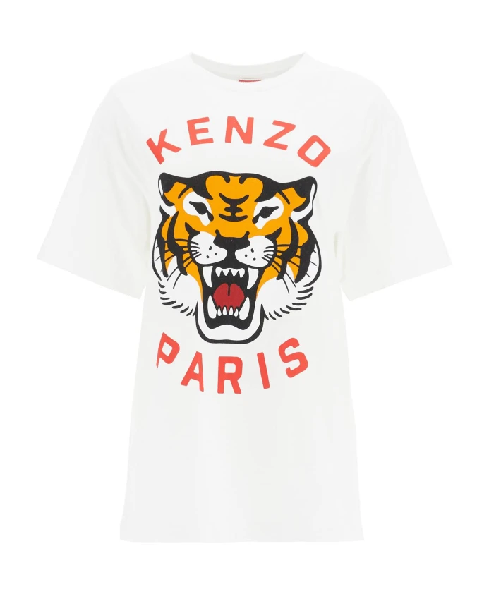 

Футболка Lucky Tiger с круглым вырезом Kenzo, белый