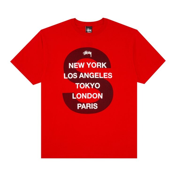 

Футболка Stussy S Cities 'Red', красный
