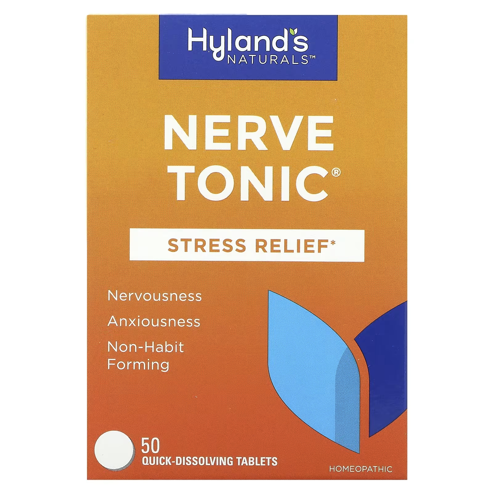 цена Тоник Hyland's Naturals Nerve, 50 быстрорастворимых таблеток