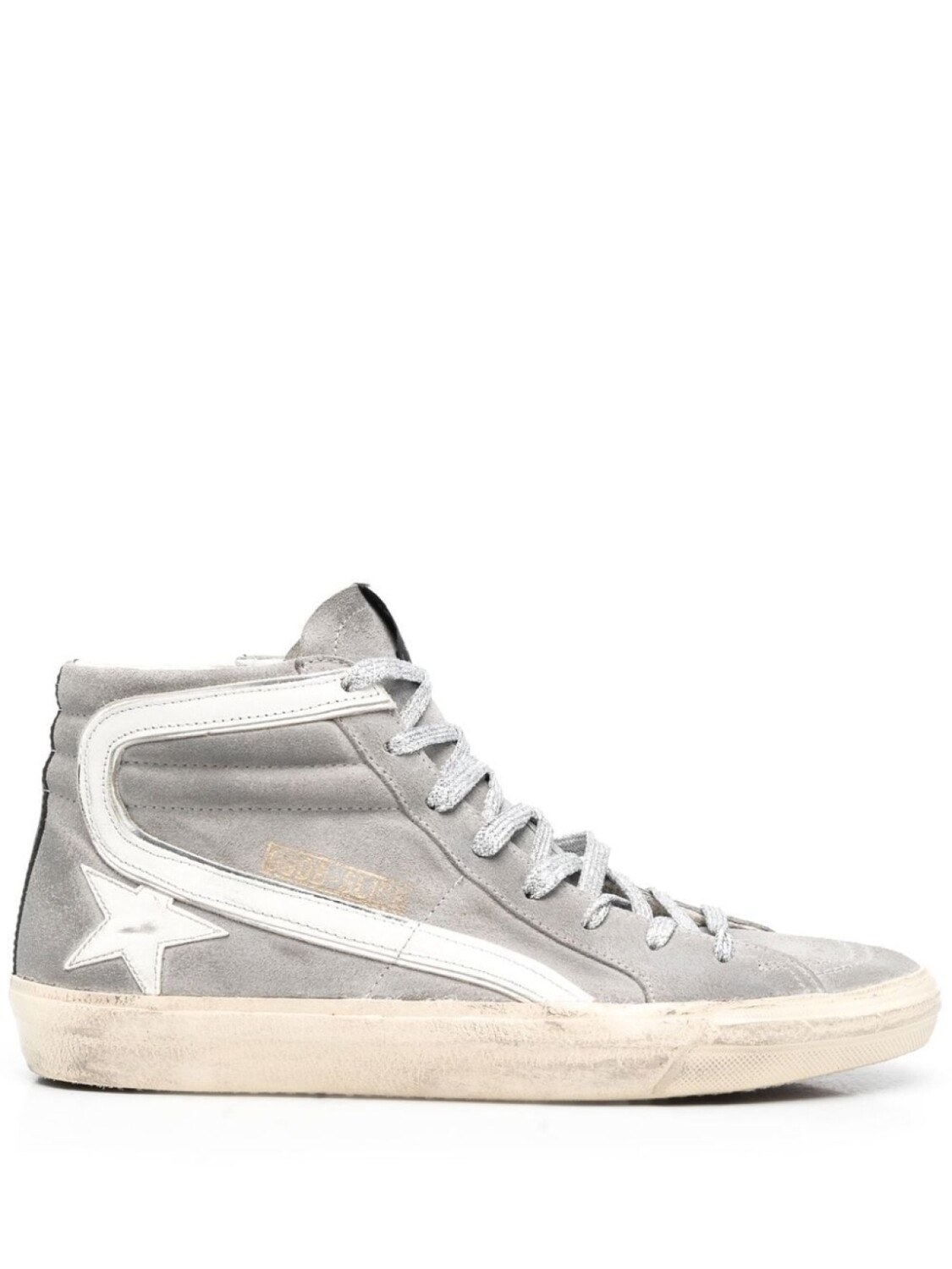 

Golden Goose высокие кеды Slide, серый