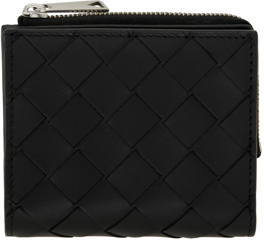 

Черный кошелек с двойной молнией Intrecciato Bottega Veneta
