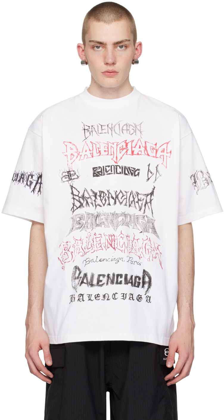 

Белая металлическая футболка своими руками Balenciaga