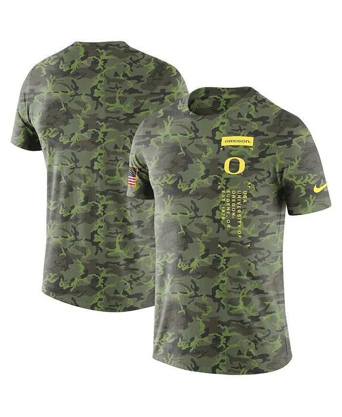 

Мужская камуфляжная футболка в стиле милитари Oregon Ducks Nike, зеленый