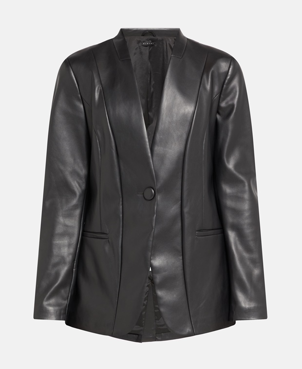Кожаный пиджак , черный Sisley