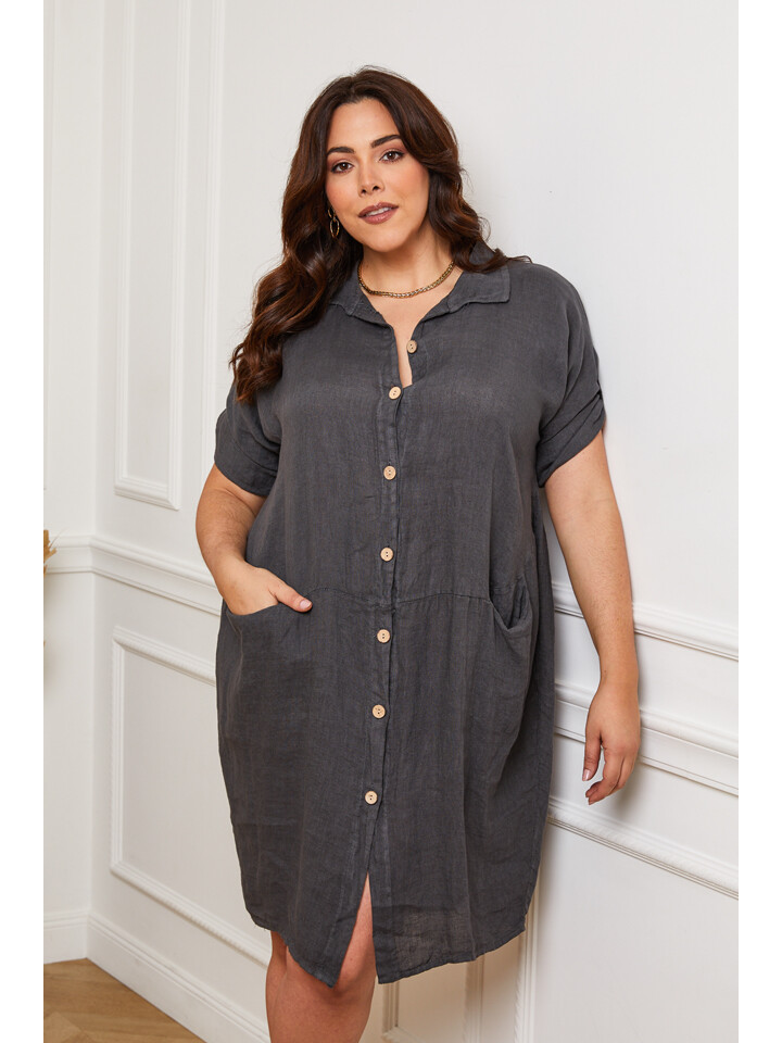 

Платье Plus Size Company Leinen Claudine, антрацит