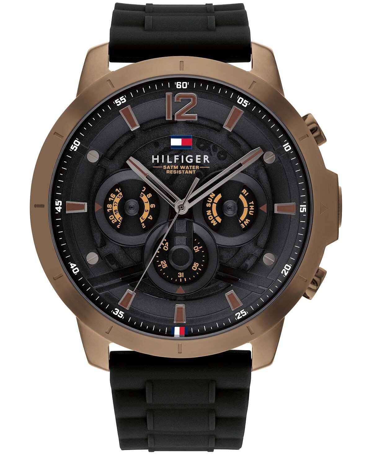 

Мужские часы с черным силиконовым ремешком 50 мм Tommy Hilfiger