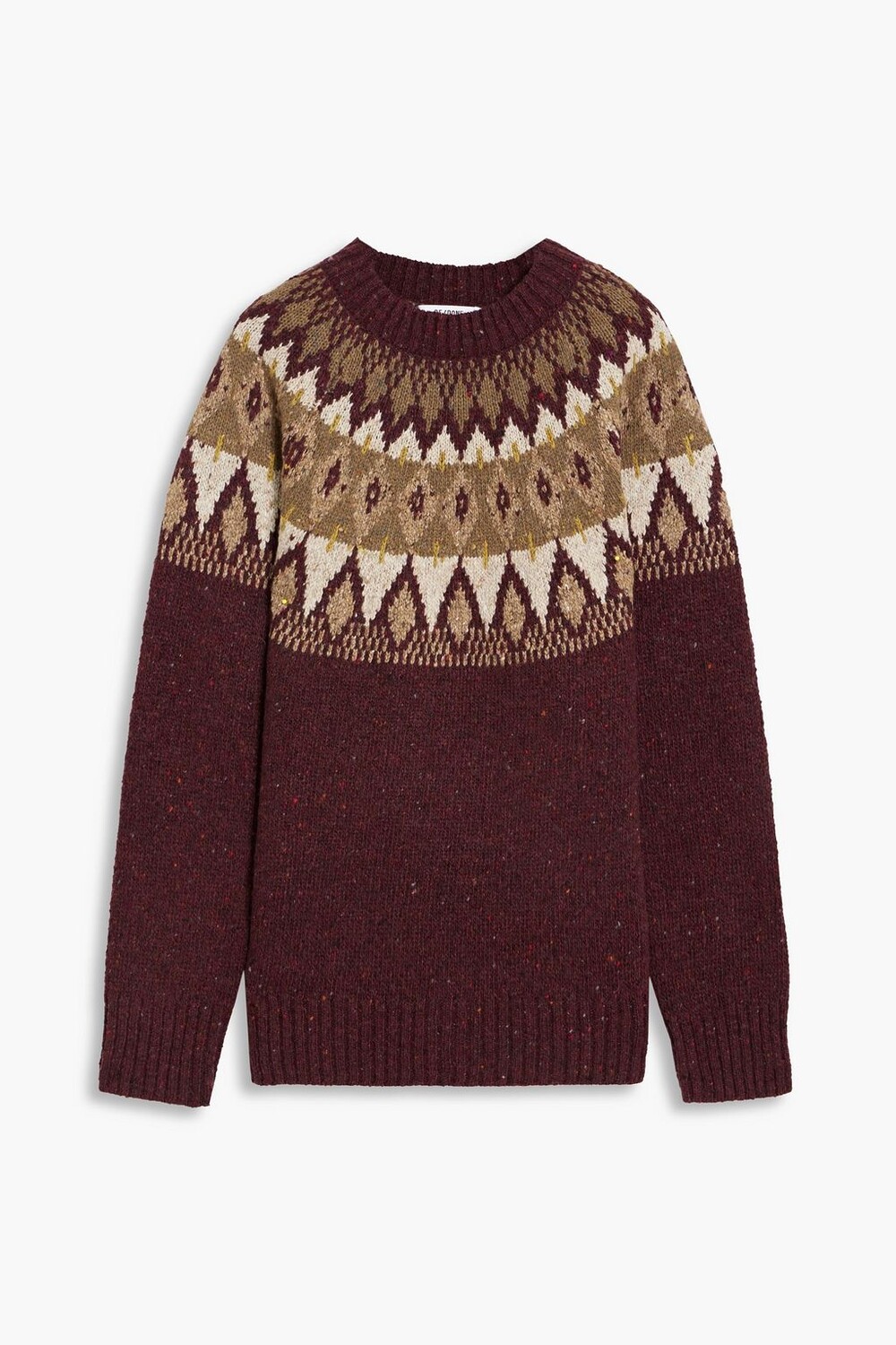 

Свитер Fair Isle из смесовой шерсти RE/DONE, бордовый