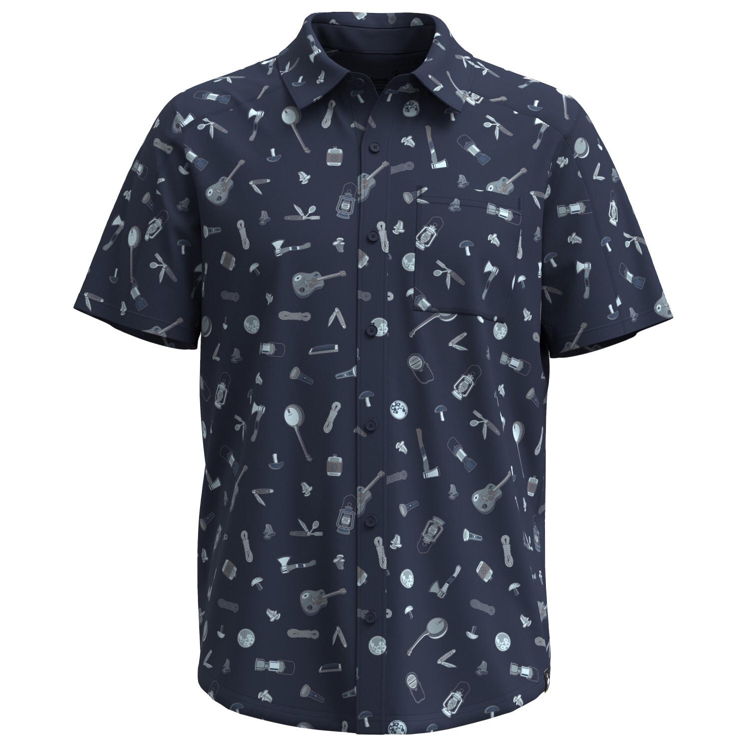 

Рубашка Smartwool Everyday Short Sleeve Button Down, цвет Deep Navy Gone Camping