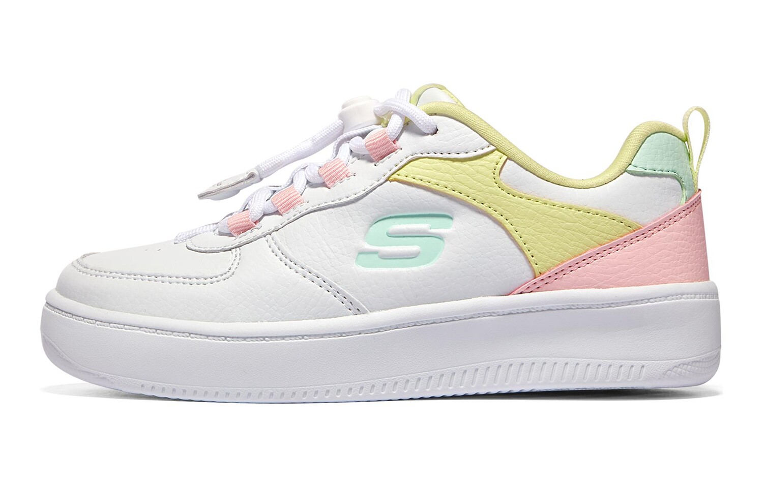 

Спортивные кроссовки для скейтбординга Sport Court 92 Kids Low-top White Skechers, белый/желтый