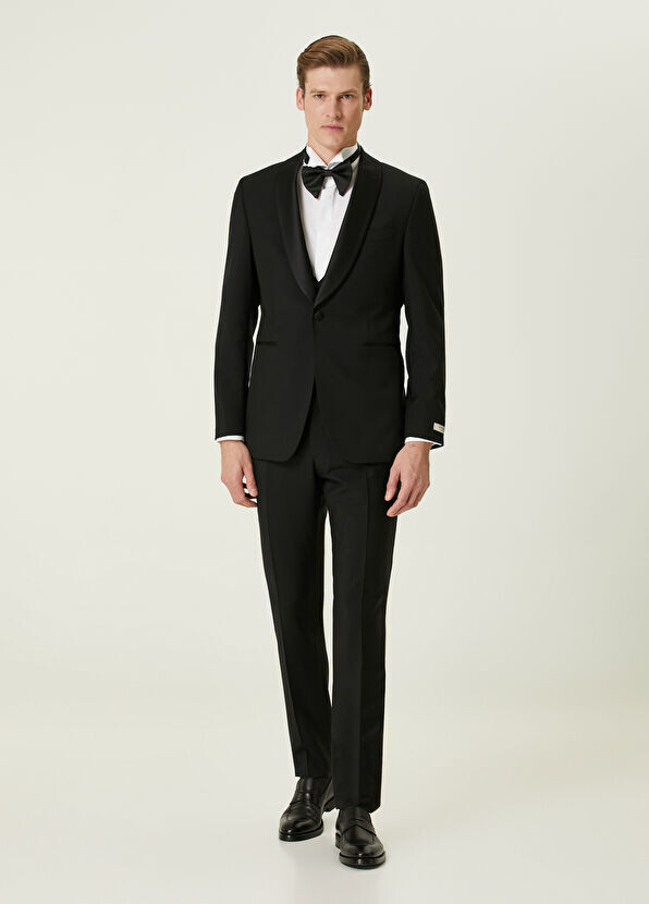 

Шерстяной смокинг с жилетом Beymen Collection, черный