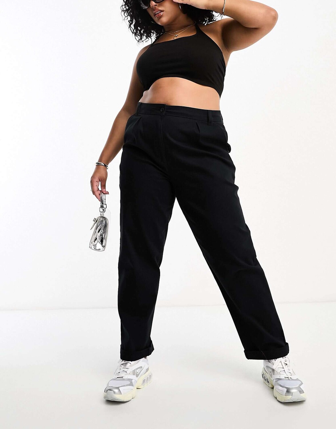 

Черные брюки-чиносы ASOS Curve, Черный